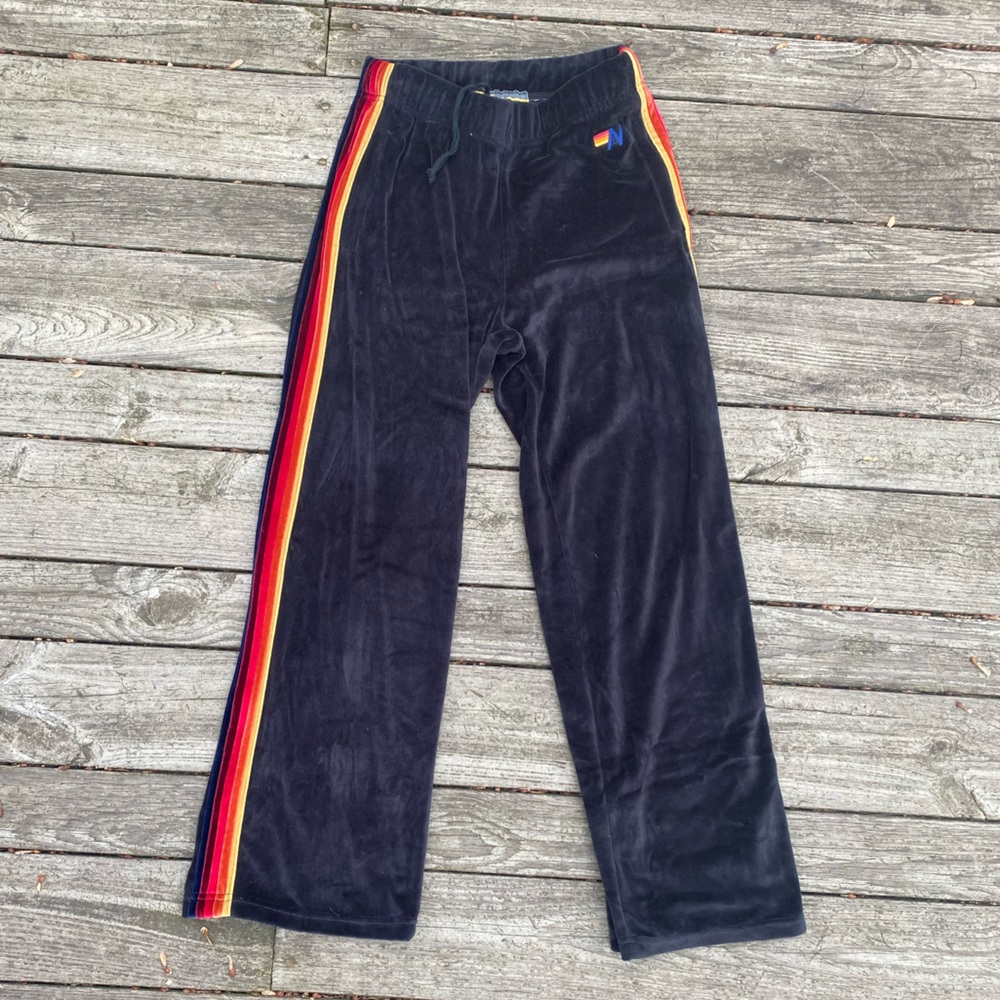 Aviator Nation Straight Leg Velvet Pant